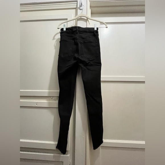 Free People We the free hi rise skinny distressed hem jeans ink black size 26 - Picture 5 of 14